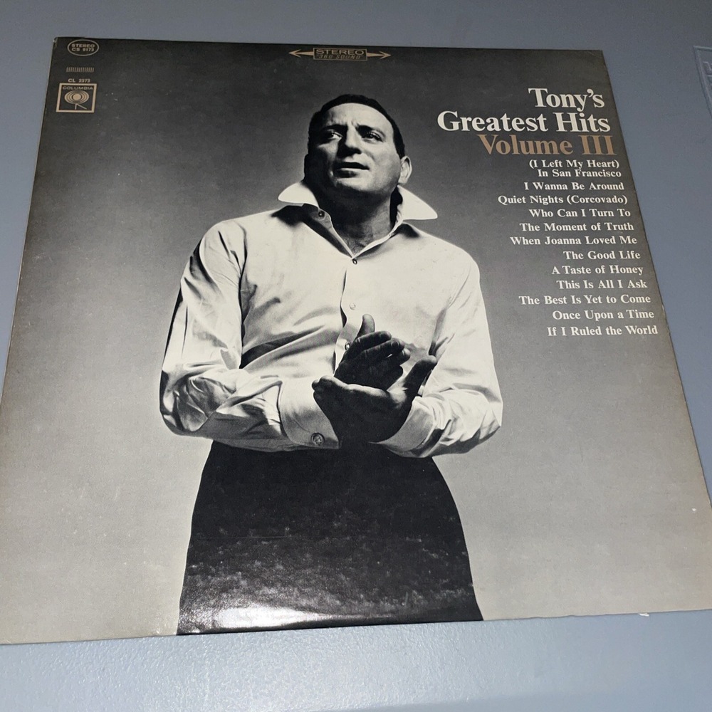 Tony Bennett – Tony's Greatest Hits, Volume III Vinyl, LP 1965 Columbia– CL 2373